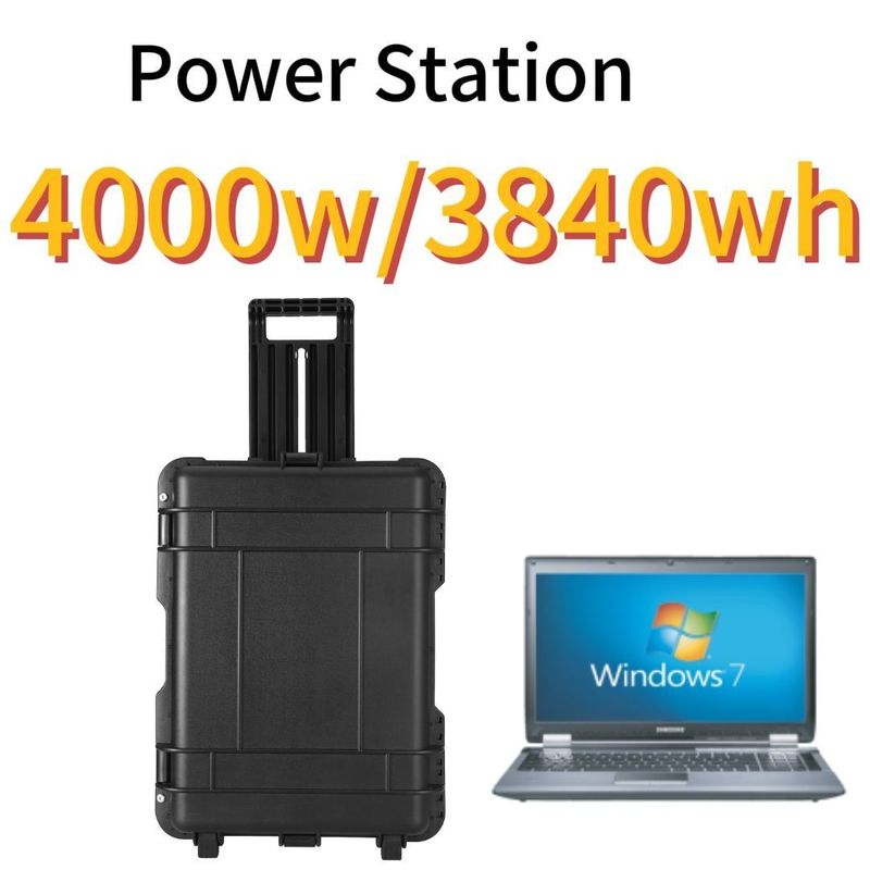 3840wh Entreposage d'énergie pour ménages Appareil électrique centrale électrique portable de grande capacité