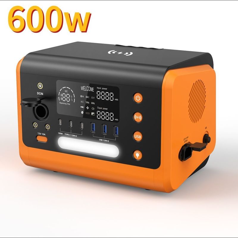 Stockage en veille d'urgence Centrale électrique extérieure portable de 600 W avec recharge rapide 1 heure