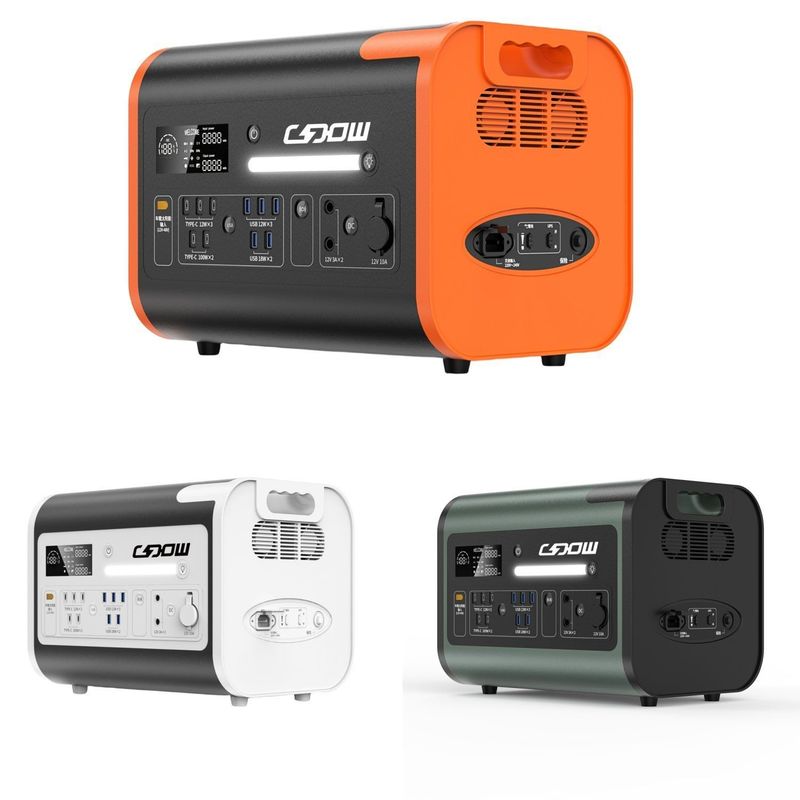 CE Un38.3 MSDS Certifié 1000W 2000W 2200W centrale électrique portable pour intérieur et extérieur