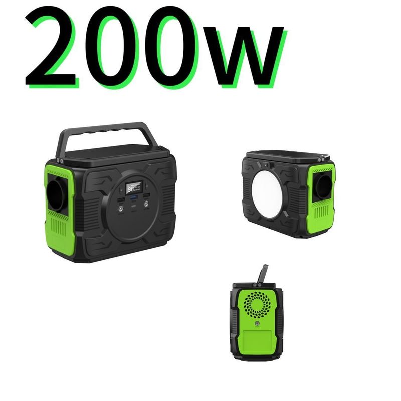 Station solaire portable à haute mobilité avec 4W de lumière LED et 200W de sortie