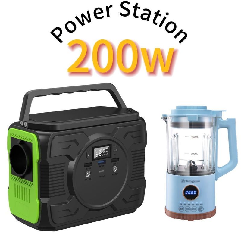 Centrale solaire portable à batterie au lithium de 200 W/173 wh avec sortie Ec5 12 V/200-300 A