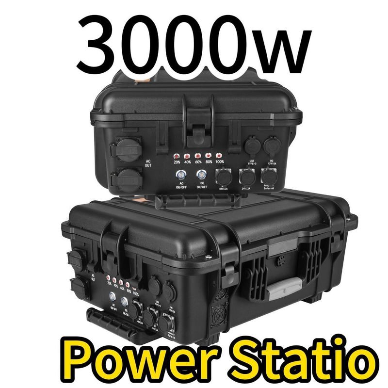 Puissance de sortie 100-120V-3000W50Hz/60Hz réglable 3000wh 62.5ah centrale électrique portable chaude