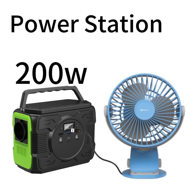 Une centrale électrique mobile extérieure abordable et de 200 W avec USB1/USB2 Exportation 5V/2.1A