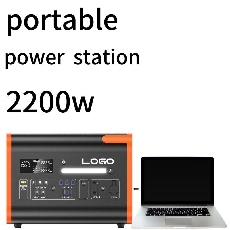 2200W110/220V Orange avec noir Silent station électrique d'urgence pour la maison extérieure et durable