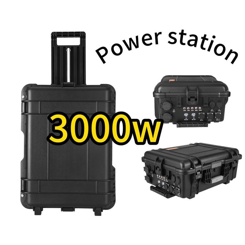 Station électrique mobile d'urgence extérieure à batterie au lithium de 3000 W et 1000 W CE.Un38.3 Certification