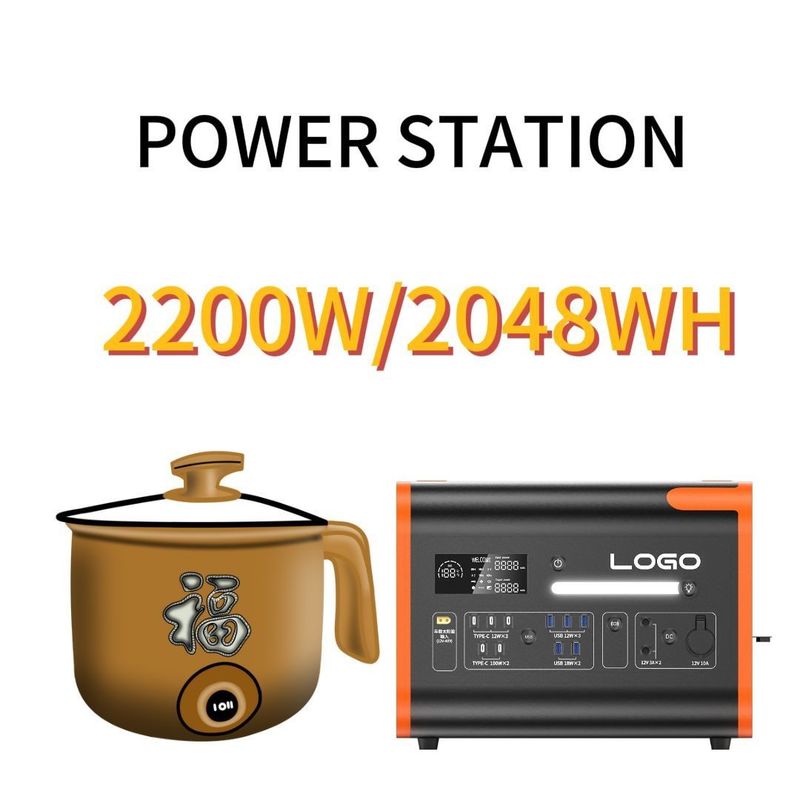 Longue durée de vie Batterie LiFePO4 2048ah pour le camping le travail de pêche centrale électrique portable