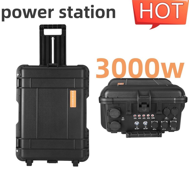 Station d'énergie solaire thermique pour drones de 3000W CE.Un38.3 Certifiée et puissante en alliage ABS