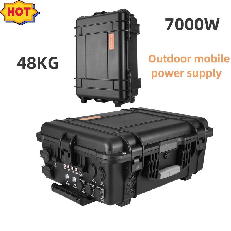 Station de charge solaire portable de camping de 7000 W avec courant de sortie CA maximal de 15 A