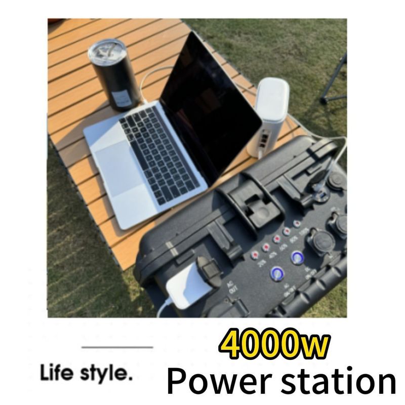 4000W/3840wh/80ah LiFePO4 Chargeur solaire Station électrique à tige à main avec portabilité facile