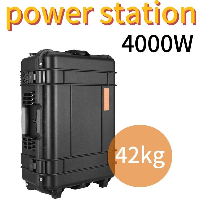 Station solaire portable d'urgence extérieure de 3000 W avec une tension de sortie CA de 220 V ± 5%