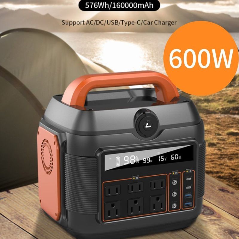 Centrale électrique de générateur solaire d'urgence portable de 600 W pour les solutions de recharge mobiles