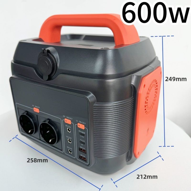 Station électrique portable d'urgence avec sortie CA 220V 50Hz/110V 60Hz et batterie au lithium