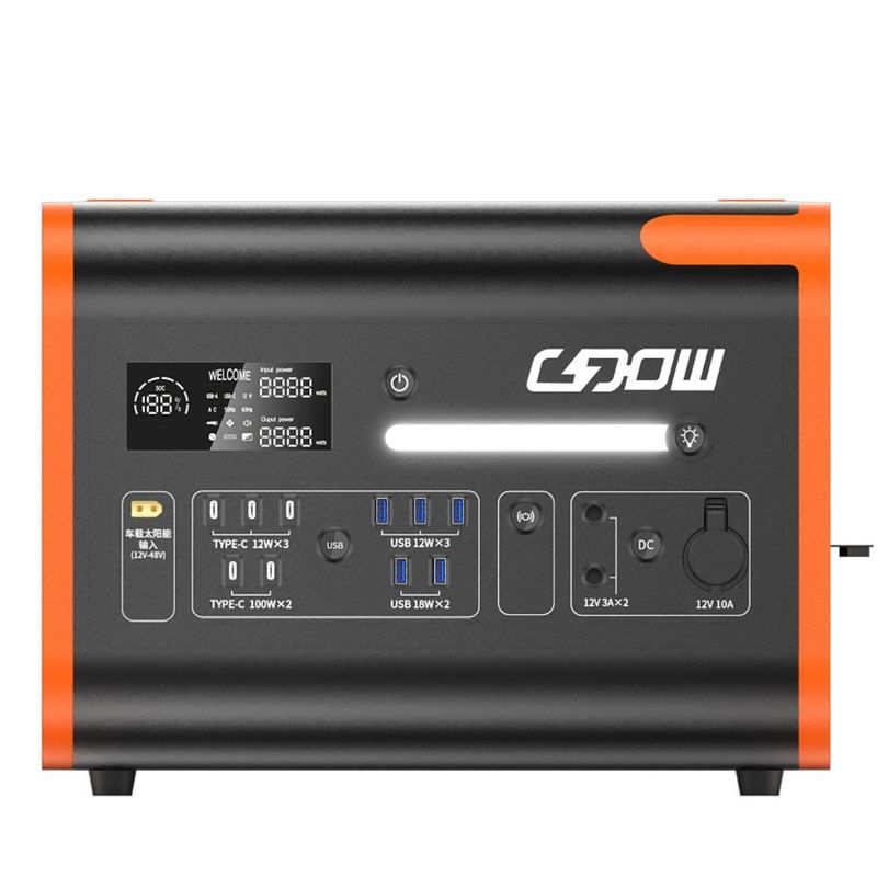 LiFePO4 Énergie 2200W/2400W Générateur solaire centrale électrique portable Durée de vie 2000 fois