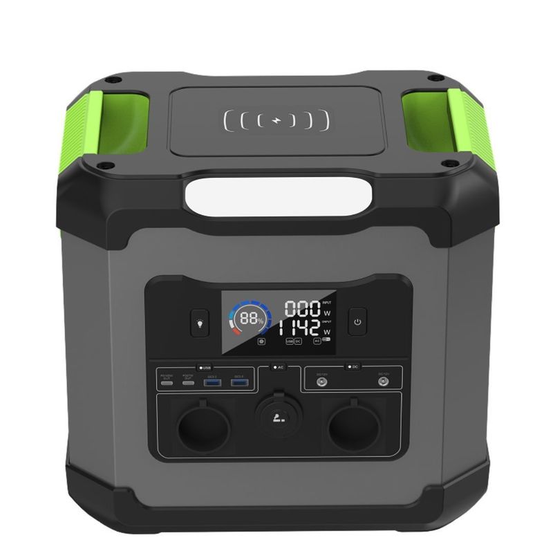Lumières LED d'urgence et charge sans fil de 5W Générateur solaire de 1500W pour camping en plein air
