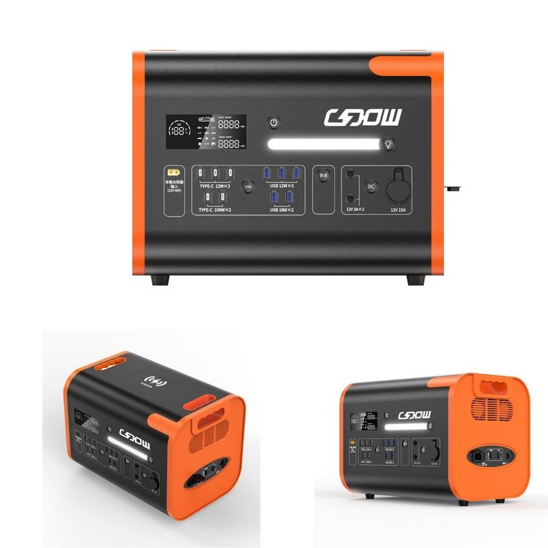 Stockage d'énergie Station électrique portable Chargement sans fil 15W Sortie de puissance constante 3500W