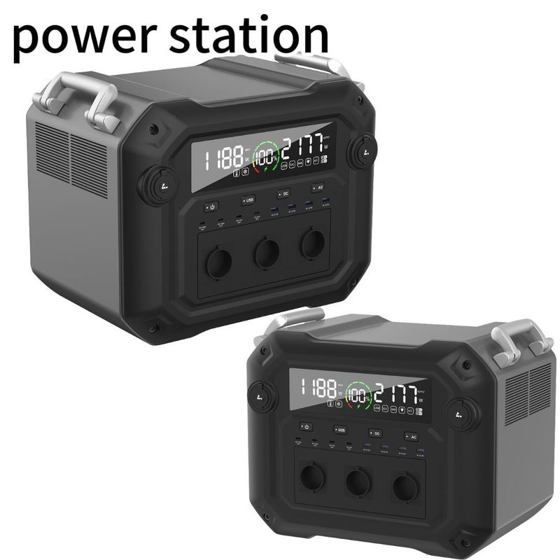 Station électrique portable de stockage d'énergie avec 1200W d'entrée CA et 3600W/3430.4wh de capacité