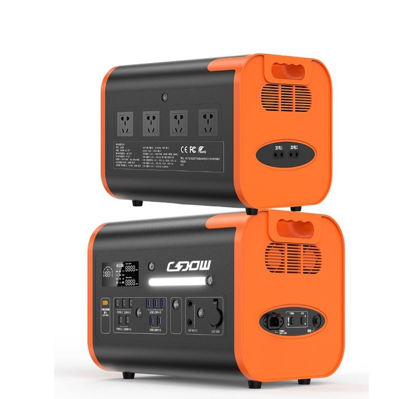 Invertisseur d'onde sinusoïdale pure 2200W UPS portable pour le stockage d'énergie en orange noir