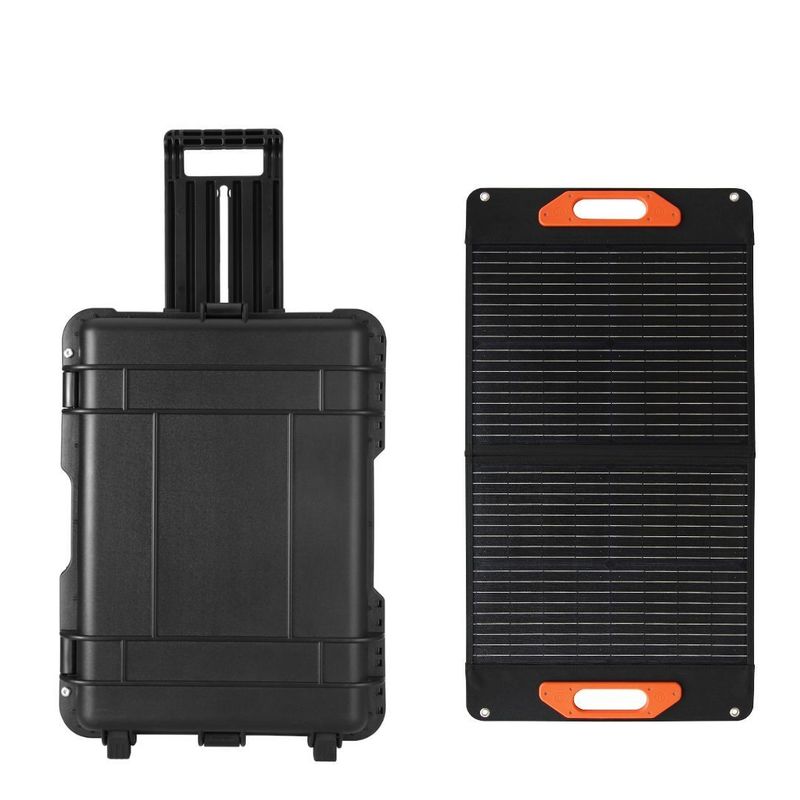 Station électrique mobile extérieure avec onduleur d'onde sinusoïdale pure de 3000W et batterie LiFePO4