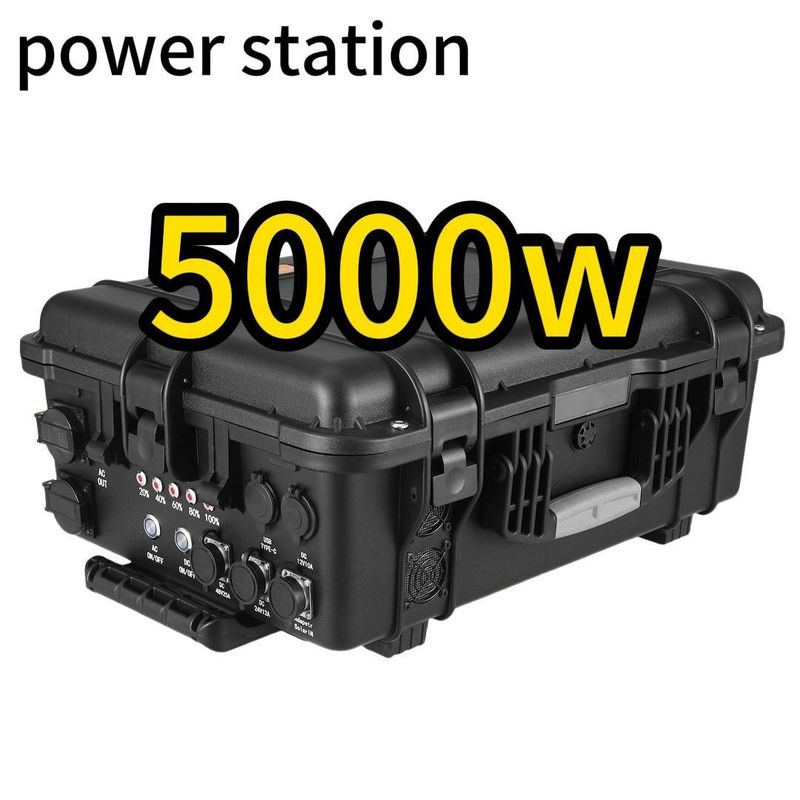LT-50 5000W Station électrique portable d'aventure en plein air avec matériau de coque en alliage ABS