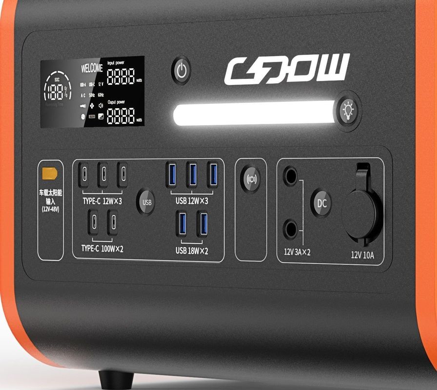 2200W 2048wh centrale solaire/LiFePO4 électricité mobile portable/inverseur