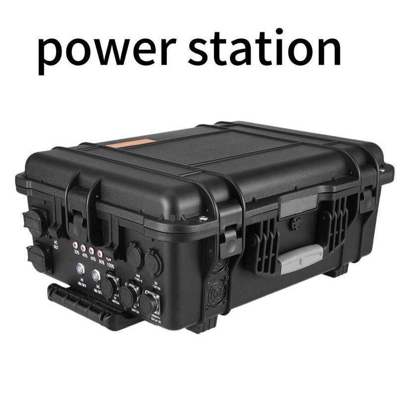 Station électrique mobile portable de 4000 W 3840 Wh avec indicateur de batterie et lumière LED à résistance à l'explosion