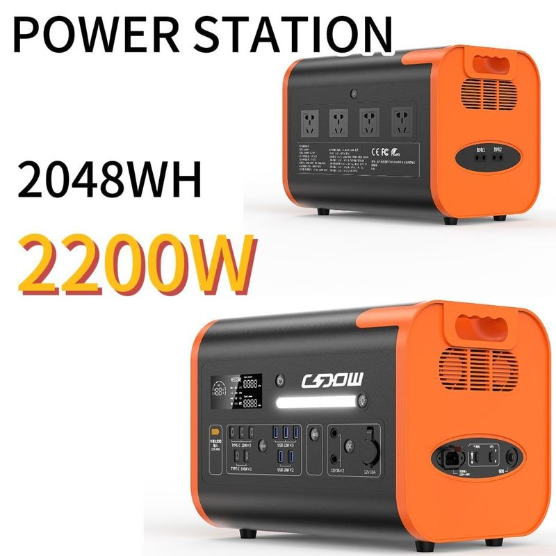 Station solaire mobile portable à prise CA de l'Union européenne avec fonction de charge USB