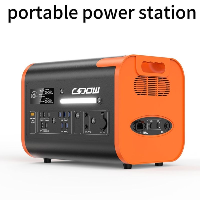 110V/220V AC/DC mobile rechargeable 2200W centrale électrique portable AT22 Couleur orange Noir