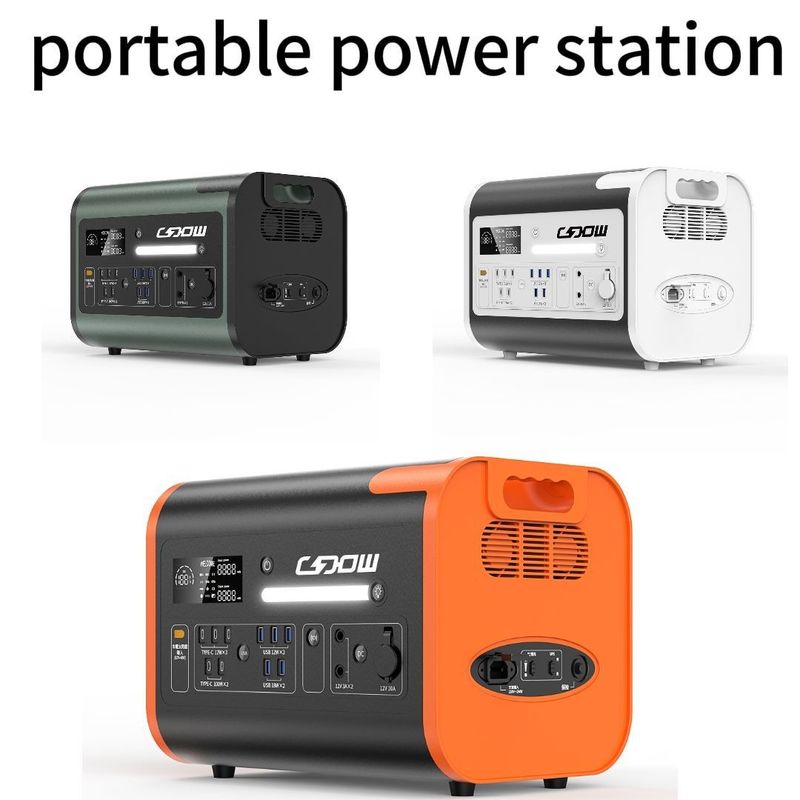 40ah/110V/220V Mobile rechargeable 2200W Camping extérieur Lithium batterie électrique centrale électrique portable