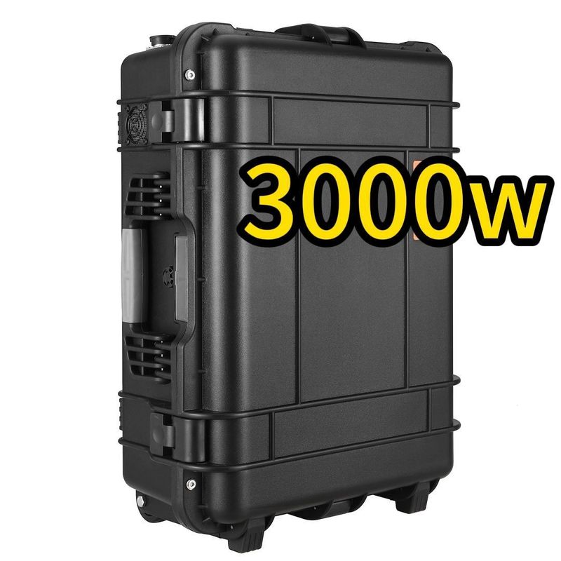 Station électrique de stockage d'énergie portable de 3000W/3000wh Matériau de coque en alliage ABS pour le voyage