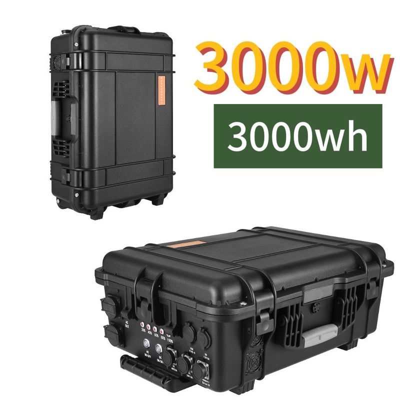 Station d'énergie solaire portable de 3000 W pour le camping de secours Température ambiante de fonctionnement