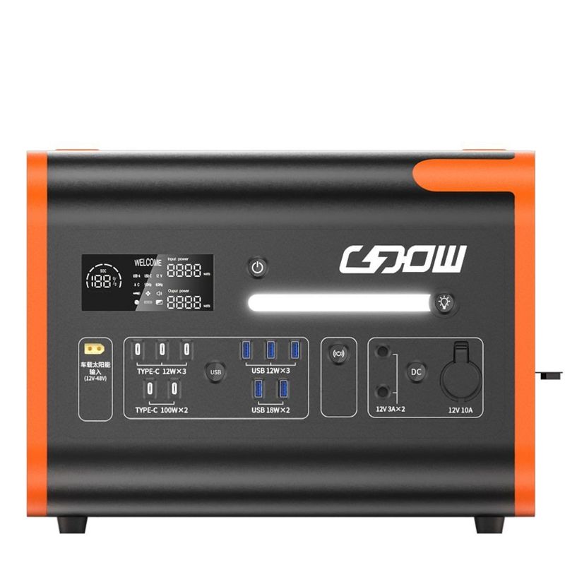 Un38.3/Msos Authentification 2200W 220V Générateur portable de charge solaire 800W pour extérieur