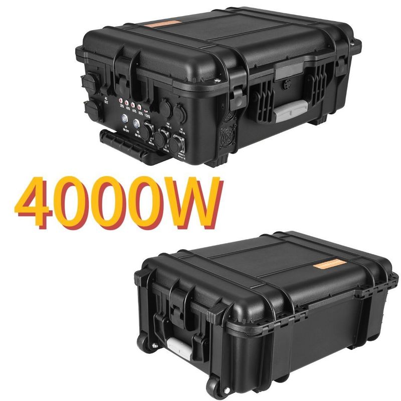 Boîte de tirage noire Photographie de drone extérieur 4000W/3840wh centrale électrique portable puissante