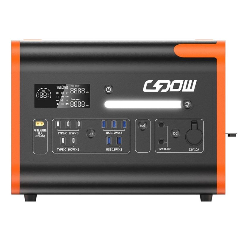 40ah/2200W/2048wh Orange chaud électrique de stockage d'énergie portable pour ménage