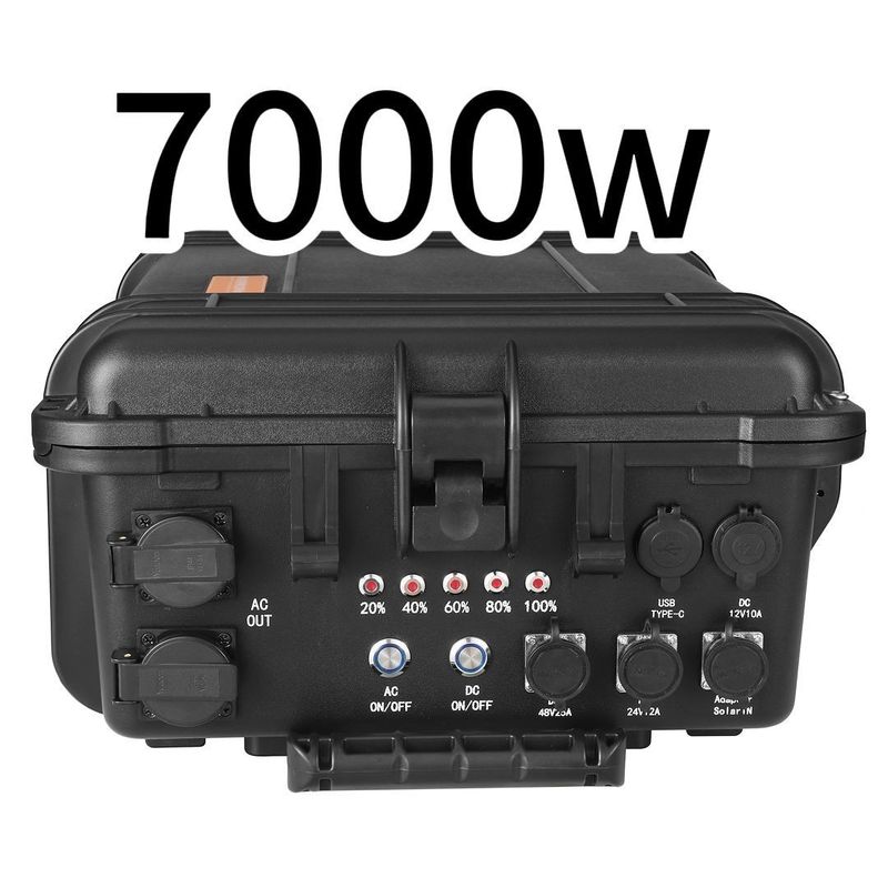 Système de stockage de l'énergie de la batterie du générateur solaire portable de 7000 W avec un poids brut de 50.000 kg