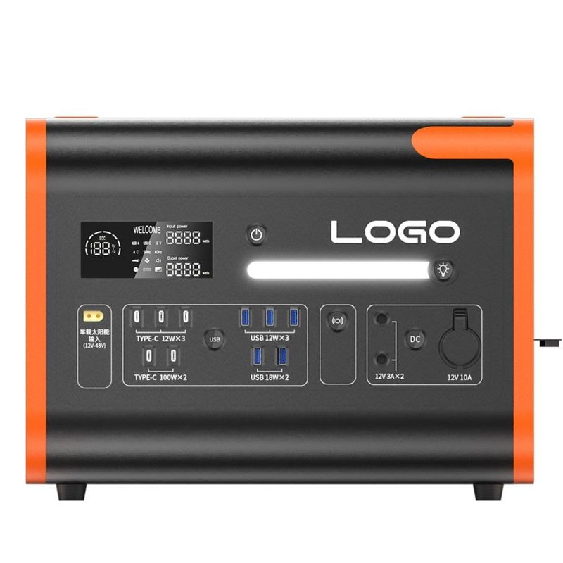 40ah Orange OEM ODM 2200W Générateur solaire pour la maison Pour le camping extérieur