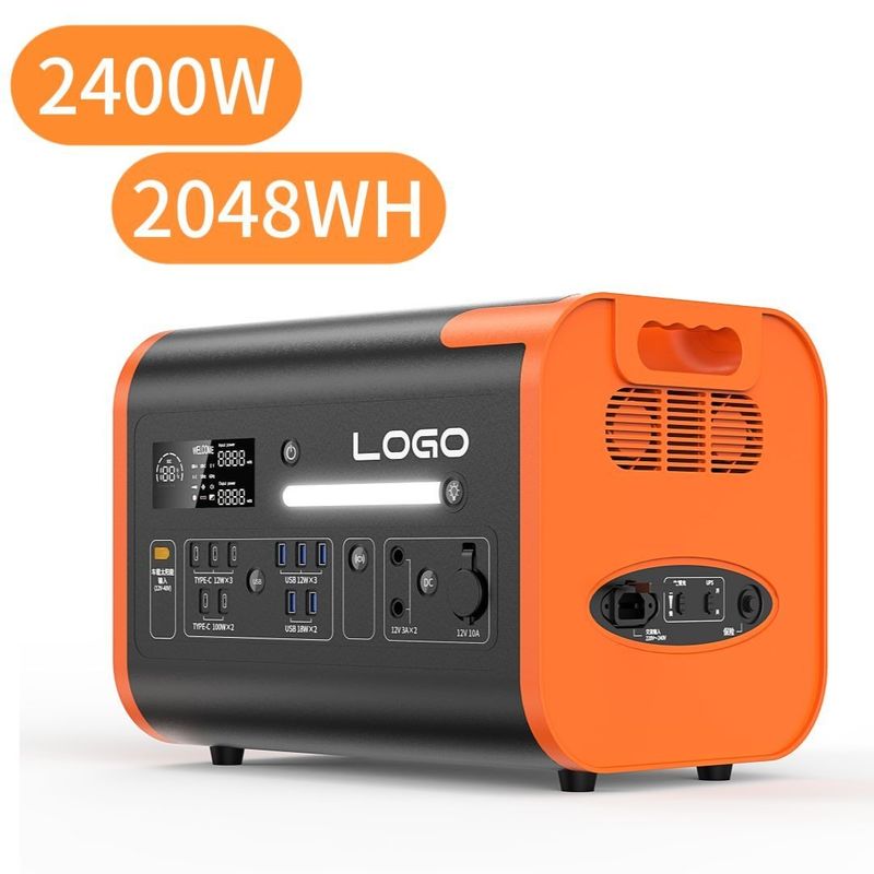 Générateur solaire portable 2400W/2048wh/LiFePO4 pour fonction de protection contre la surcharge extérieure