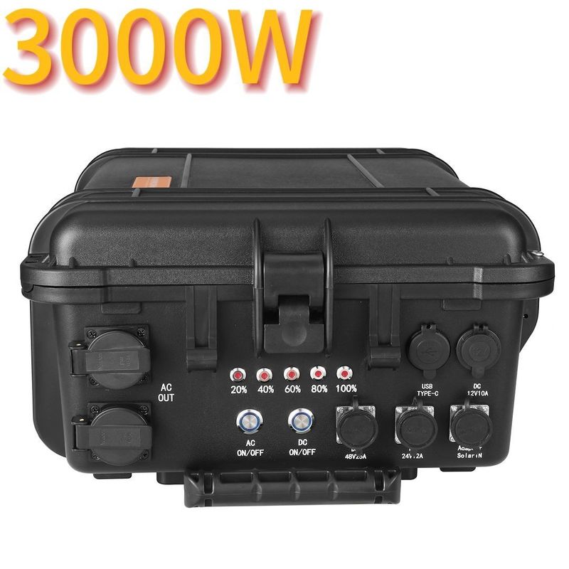 Station électrique portable de 3 kW, 5 kW et 6 kW pour ménage en veille noire avec certification CE.Un38.3