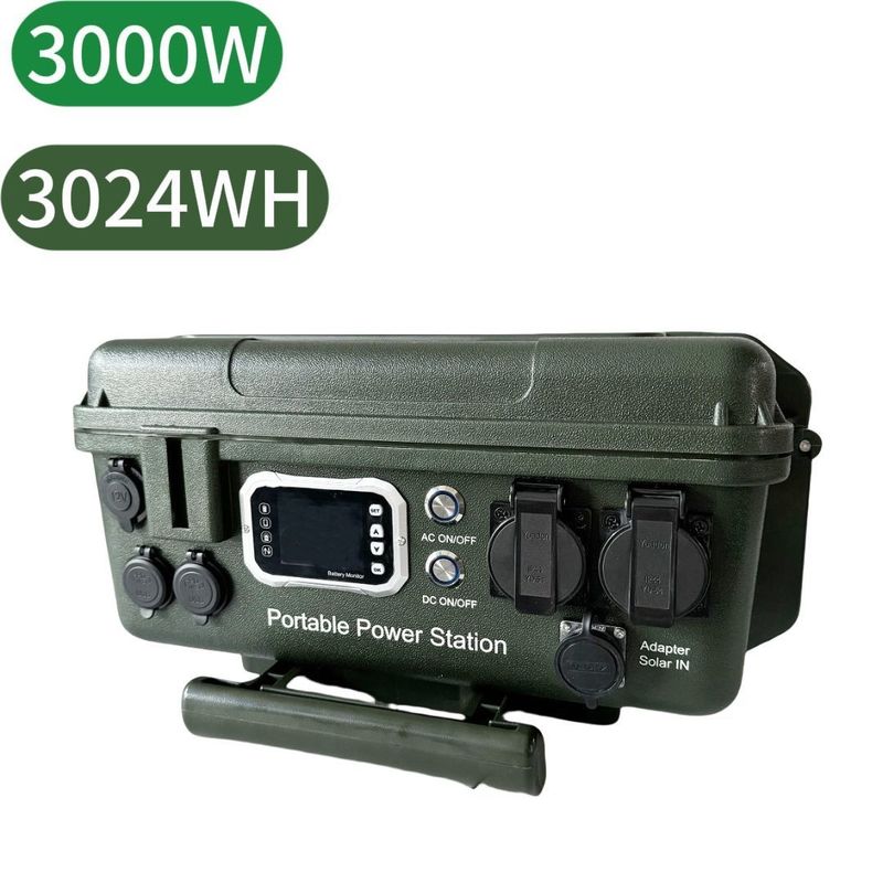 Camping extérieur Station électrique portable de grande capacité avec USB-C 45W et 3000W/3024wh