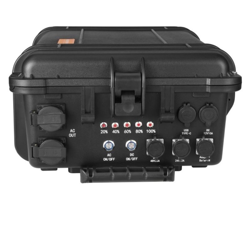 Station électrique portable extérieure de grande capacité de 5000 W avec batterie au lithium de grande capacité