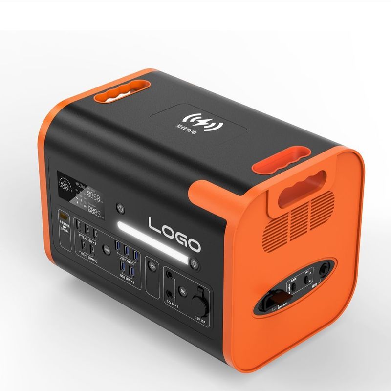 1500W AC Chargement 2400W/40ah Voyage Portable Stockage d'énergie au lithium Centrale solaire