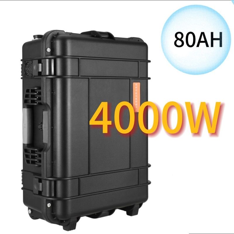 Station électrique portable de 4000 W/110 V/230 V pour le stockage d'énergie LiFePO4 et l'indicateur de batterie
