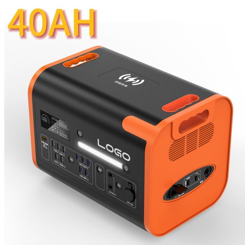 Station électrique de stockage d'énergie d'urgence portable de 2400 W et de type C 3*18W/2*100W