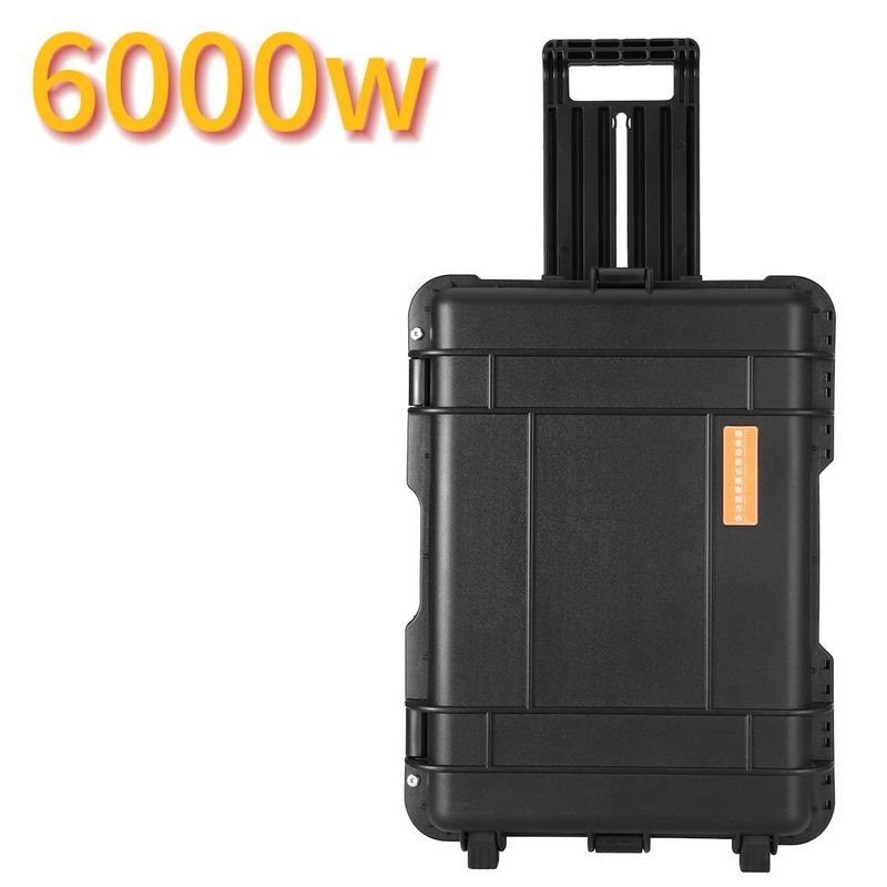 Station électrique portable à batterie au lithium ternaire en extérieur 6000W/6216wh avec une sécurité élevée