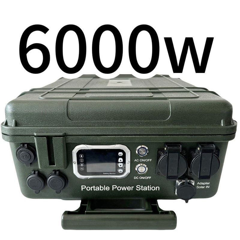 6048wh Générateur solaire mobile de grande capacité 6000W Station électrique pour une forte demande
