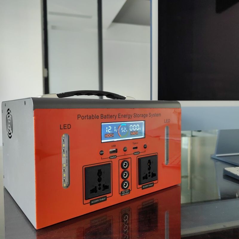 Station de recharge mobile portable à panneau solaire de 300W/500W pour les activités en plein air